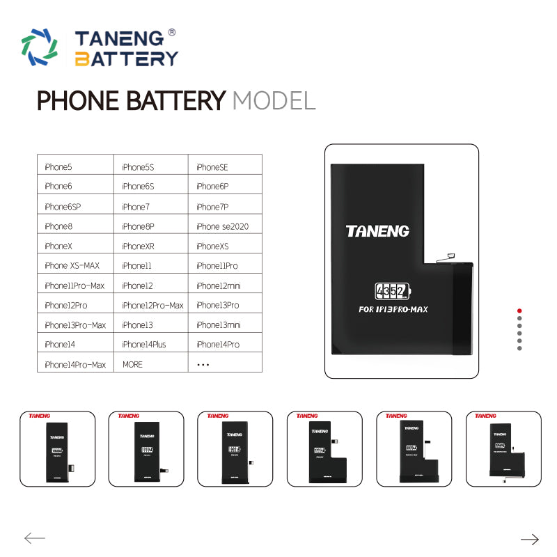 TANENG 4352mAh 3.85V High Quality Mobile Phone Battery for iPhone 13 Pro Max Original Battery